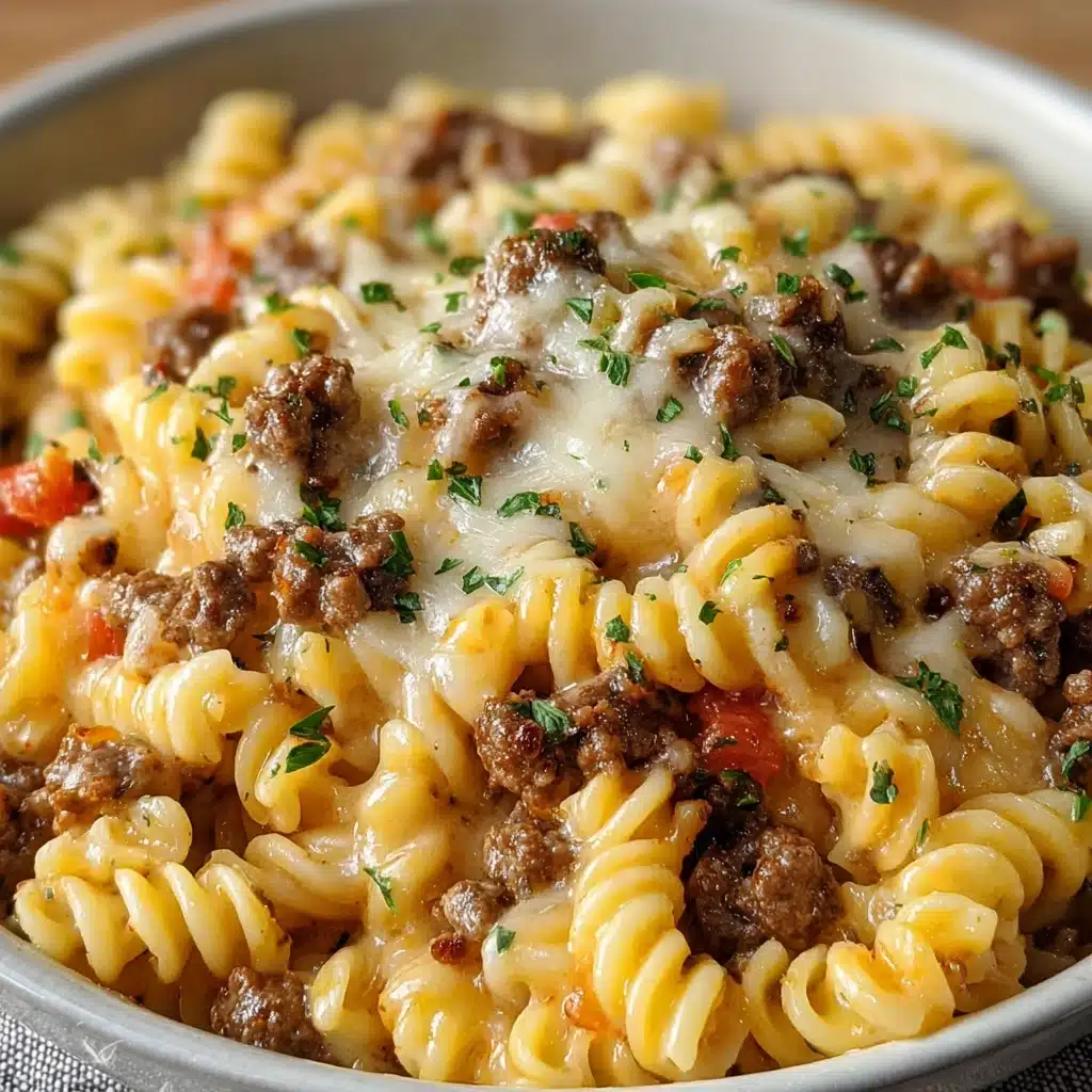Loaded Cheeseburger Alfredo Pasta Recipe
