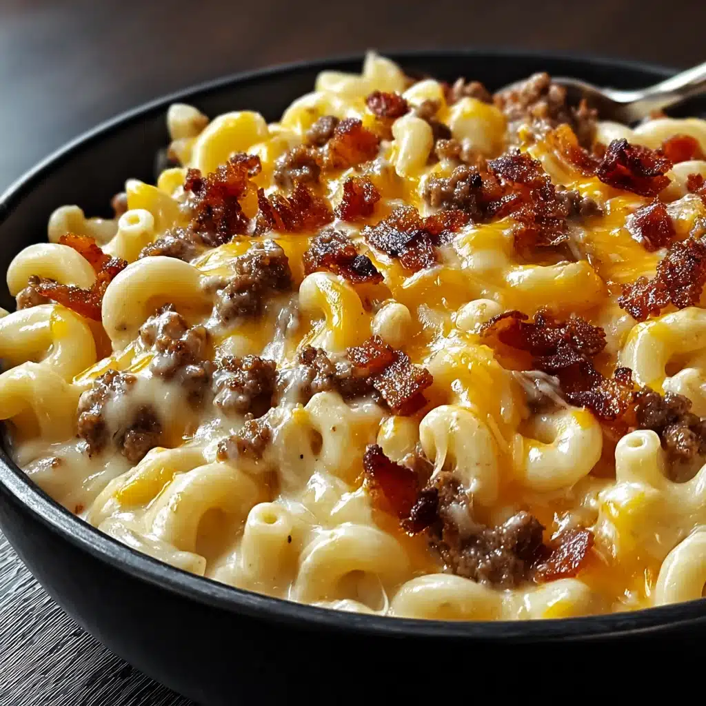 Loaded Cheeseburger Alfredo Pasta Recipe - Recipe Image