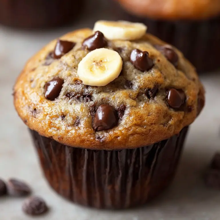 Healthier Banana Chocolate Chip Muffins Recipe