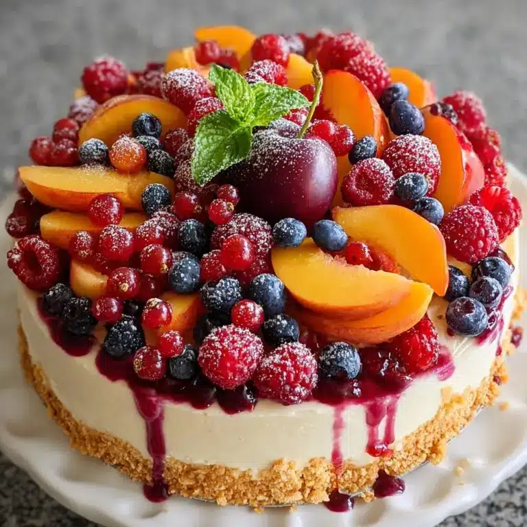 Summer Berry and Peach Cheesecake Recipe