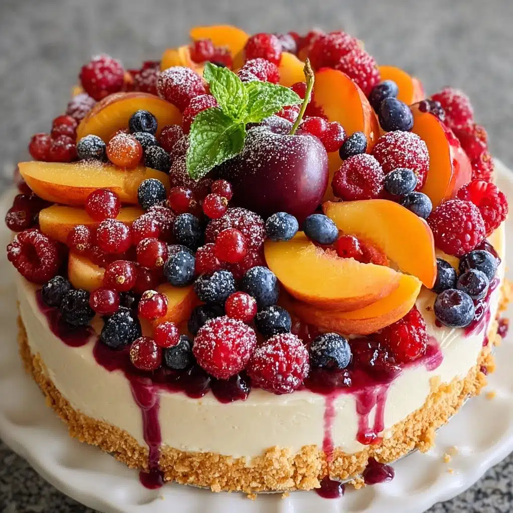 Summer Berry and Peach Cheesecake Recipe