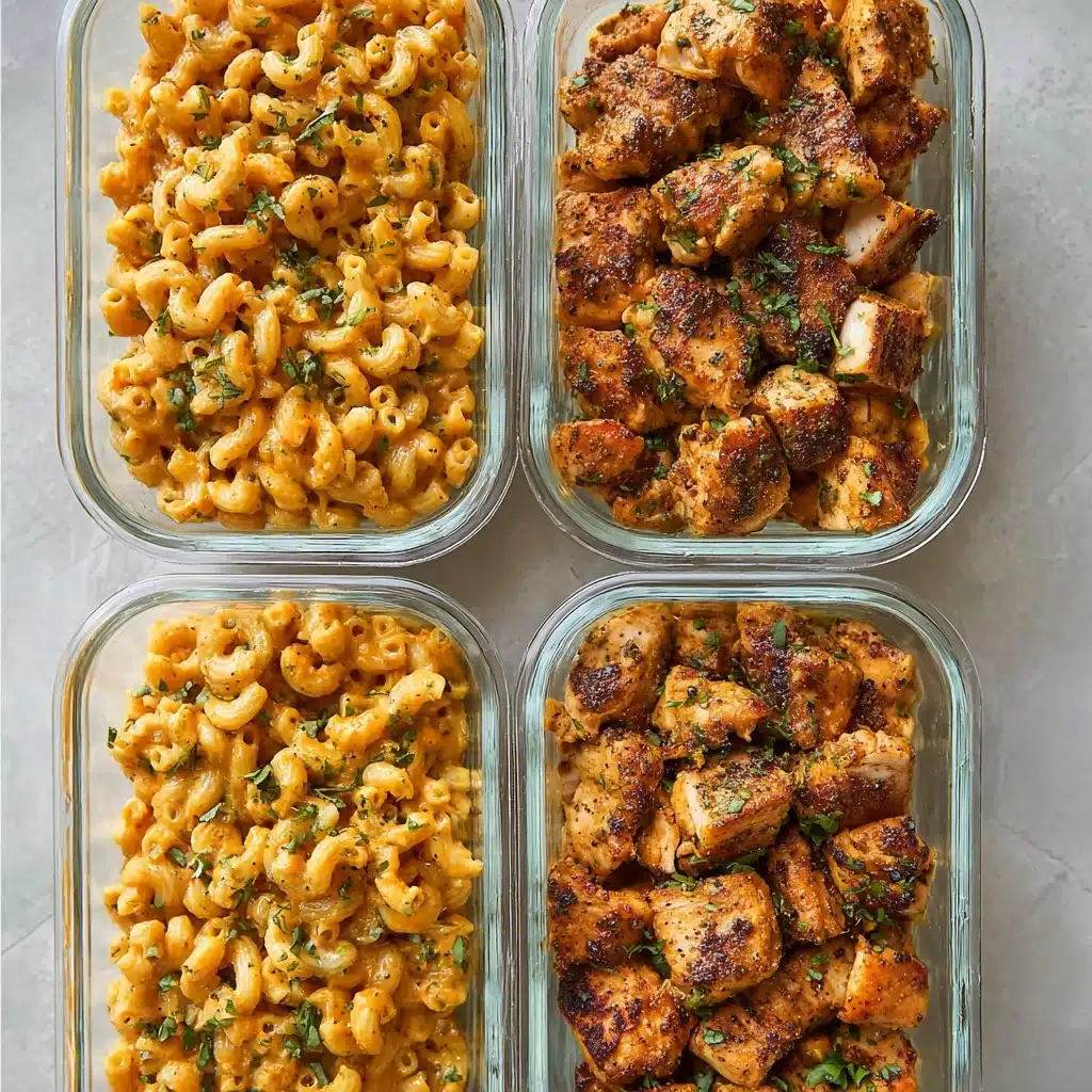 High Protein Honey Garlic Butter Chicken with Mac & Cheese Recipe - Recipe Image