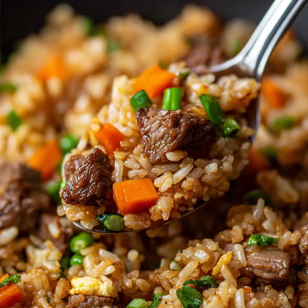 Baked Onion Beef Fried RiceIngredients Recipe