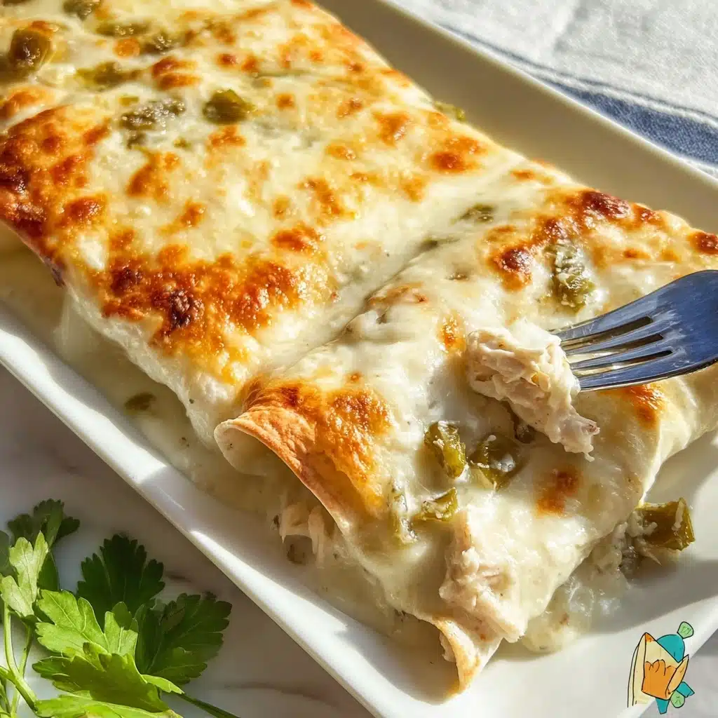 Creamy White Chicken Enchiladas Recipe - Recipe Image