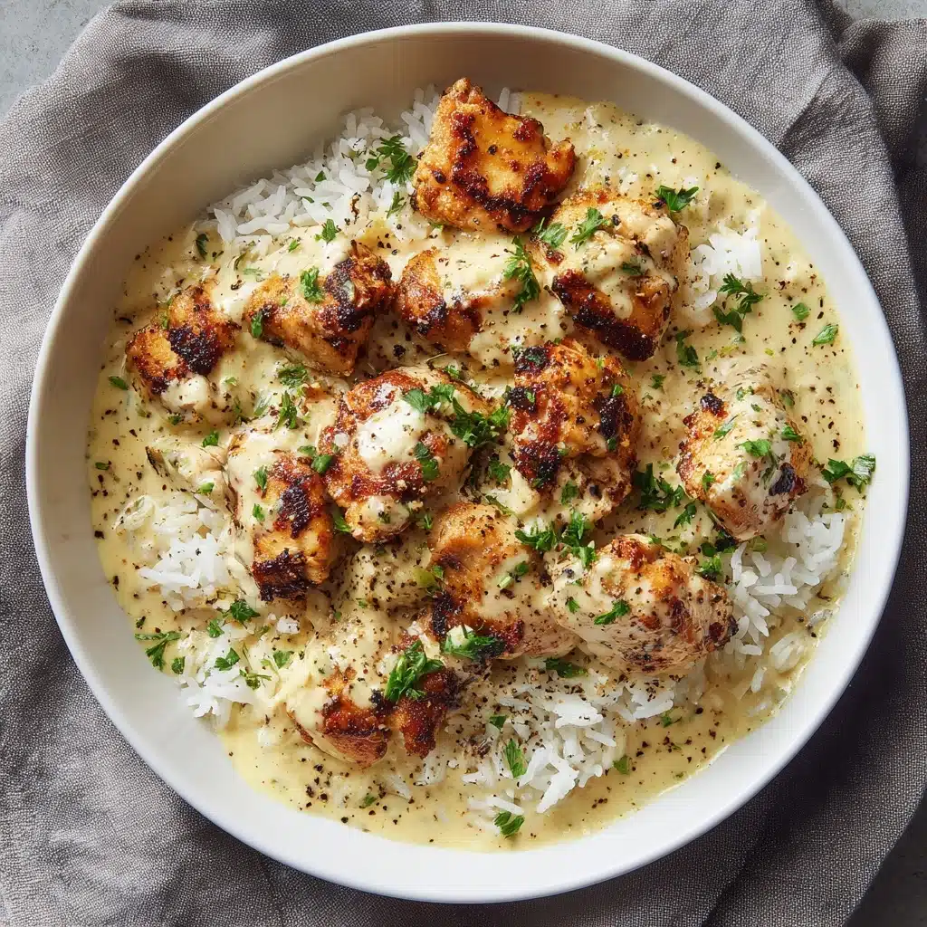 Creamy Smothered Chicken and Rice Recipe - Recipe Image