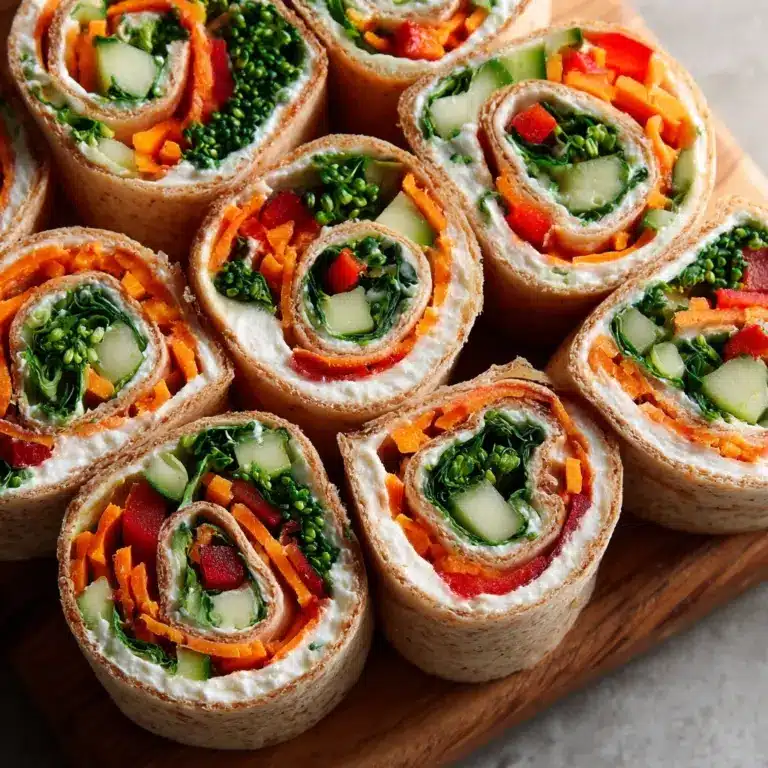 Fresh Vegetable Tortilla Roll Ups Recipe