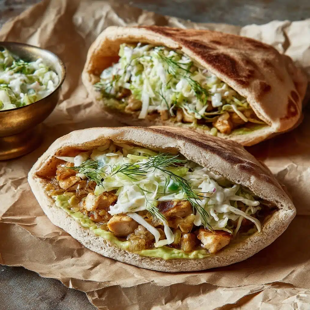 Sheet Pan Chicken Pitas with Herby Ranch Slaw Recipe - Recipe Image