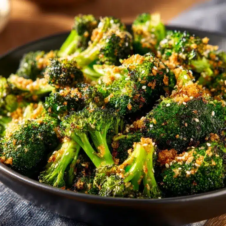 Crispy Garlic Air Fryer Broccoli Recipe