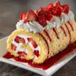 Homemade Strawberry Shortcake Cheesecake Roll Recipe