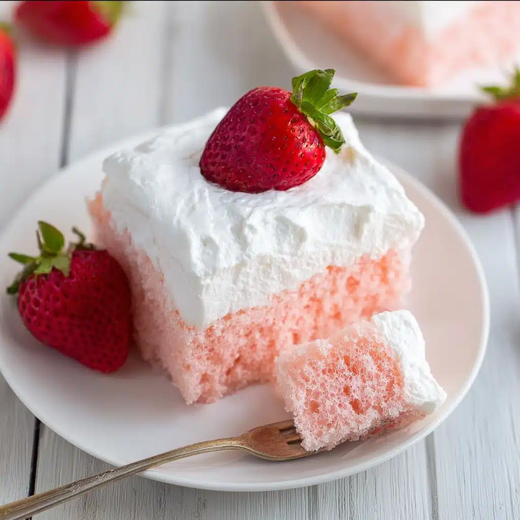 3 Ingredient No Bake Strawberry Cloud Cake Recipe - Recipe Image