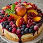 Summer Berry and Peach Cheesecake Recipe
