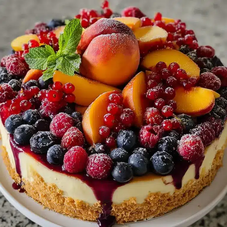 Summer Berry and Peach Cheesecake Recipe