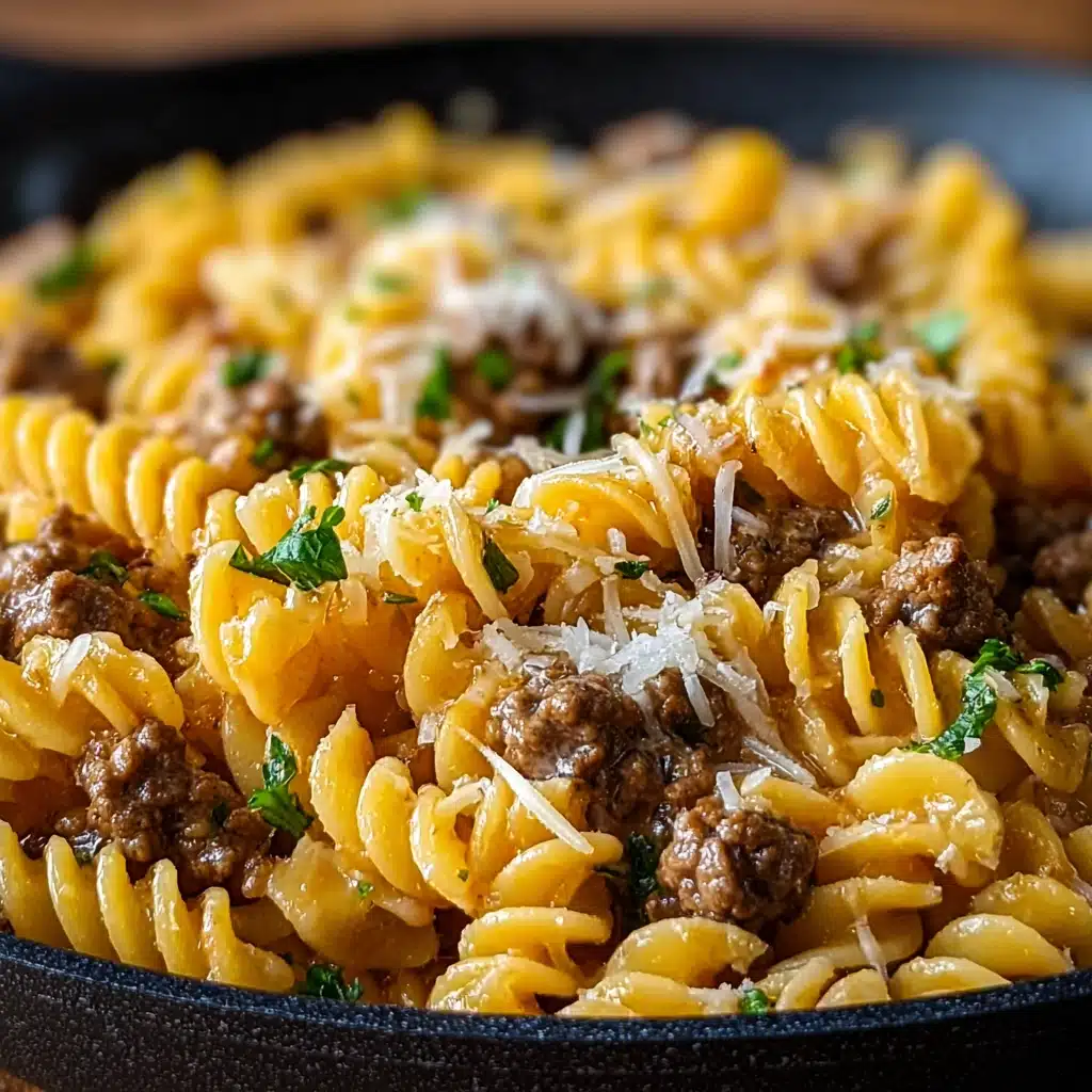 One-Pot Beef and Cheddar Ranch Pasta Recipe