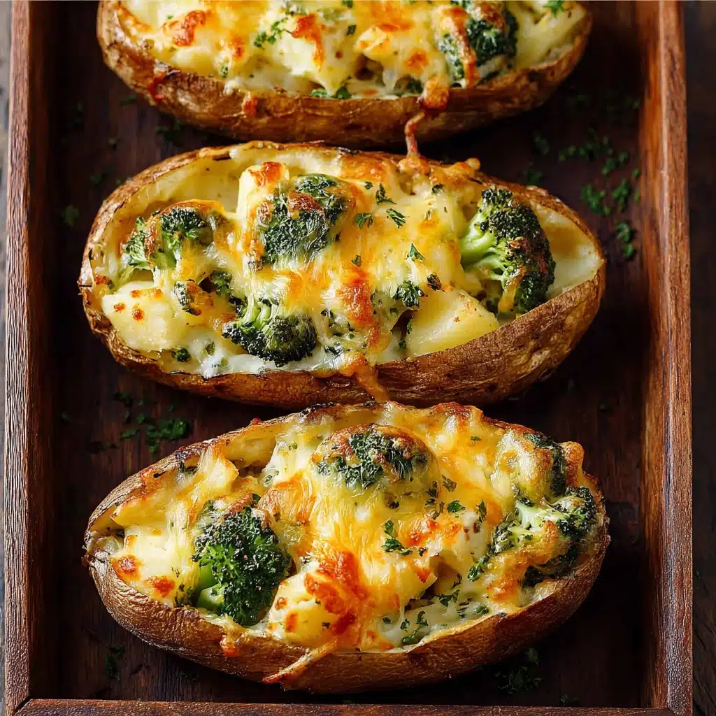 Broccoli and Cheddar Twice-Baked Potatoes Recipe
