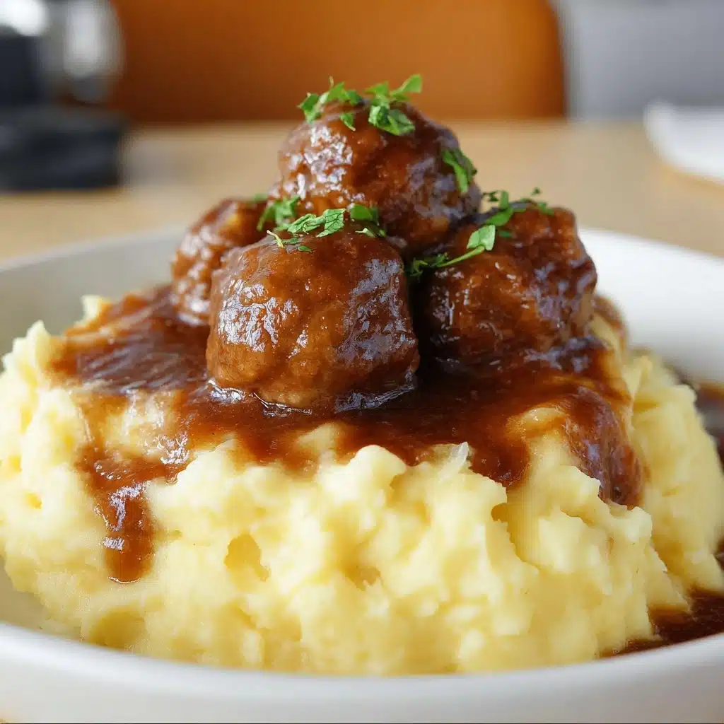 Slow Cooker Salisbury Steak Meatballs Recipe - Recipe Image