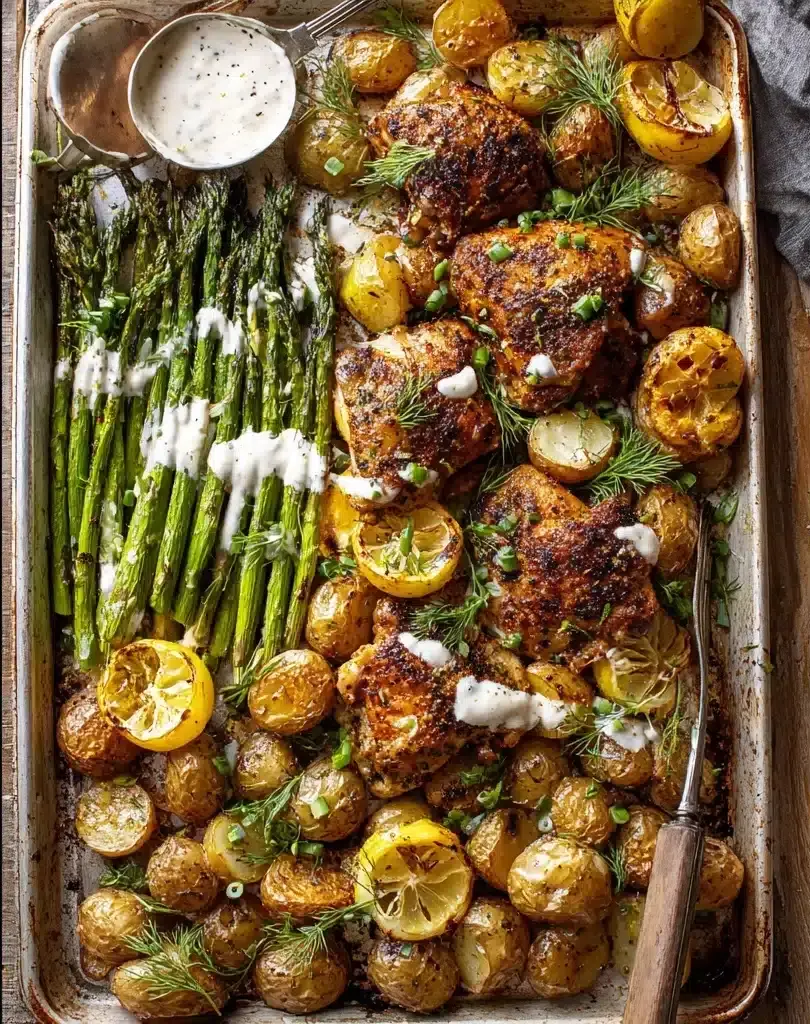 Sheet Pan Lemon Balsamic Chicken and Potatoes Recipe