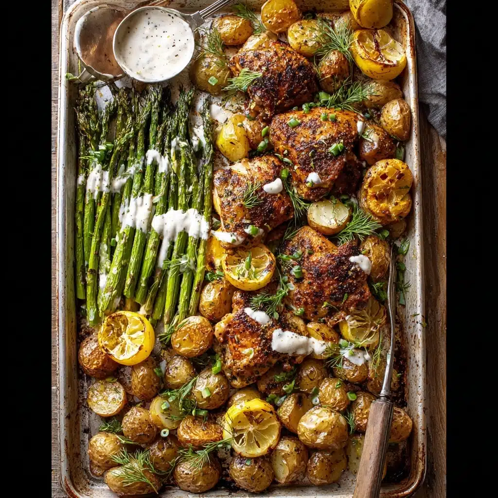 Sheet Pan Lemon Balsamic Chicken and Potatoes Recipe - Recipe Image