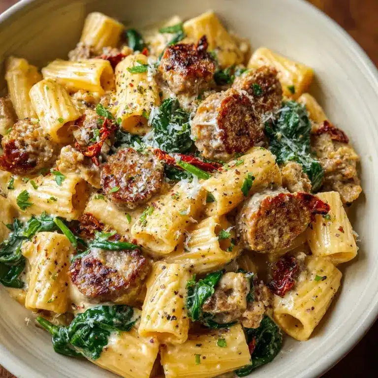 Creamy Tuscan Sausage Pasta Recipe