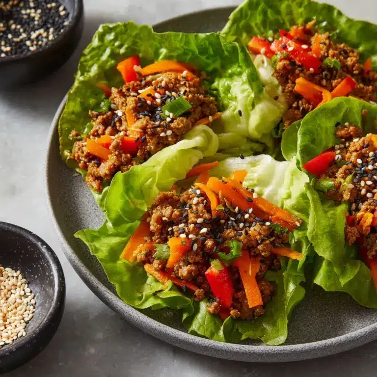 Asian-Style Ground Beef Lettuce Wraps Recipe
