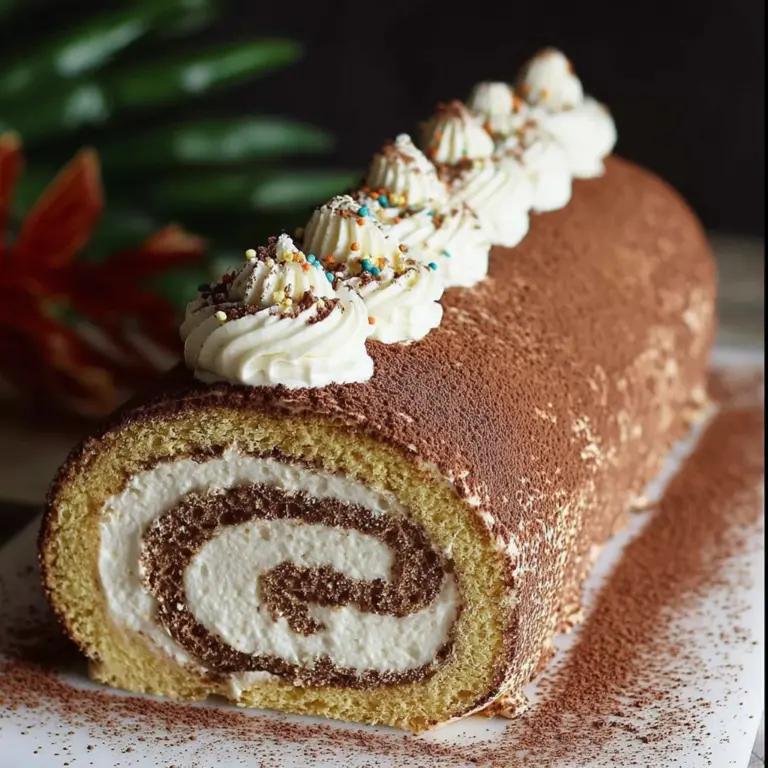 Tiramisu Yule Log Christmas Cake Recipe