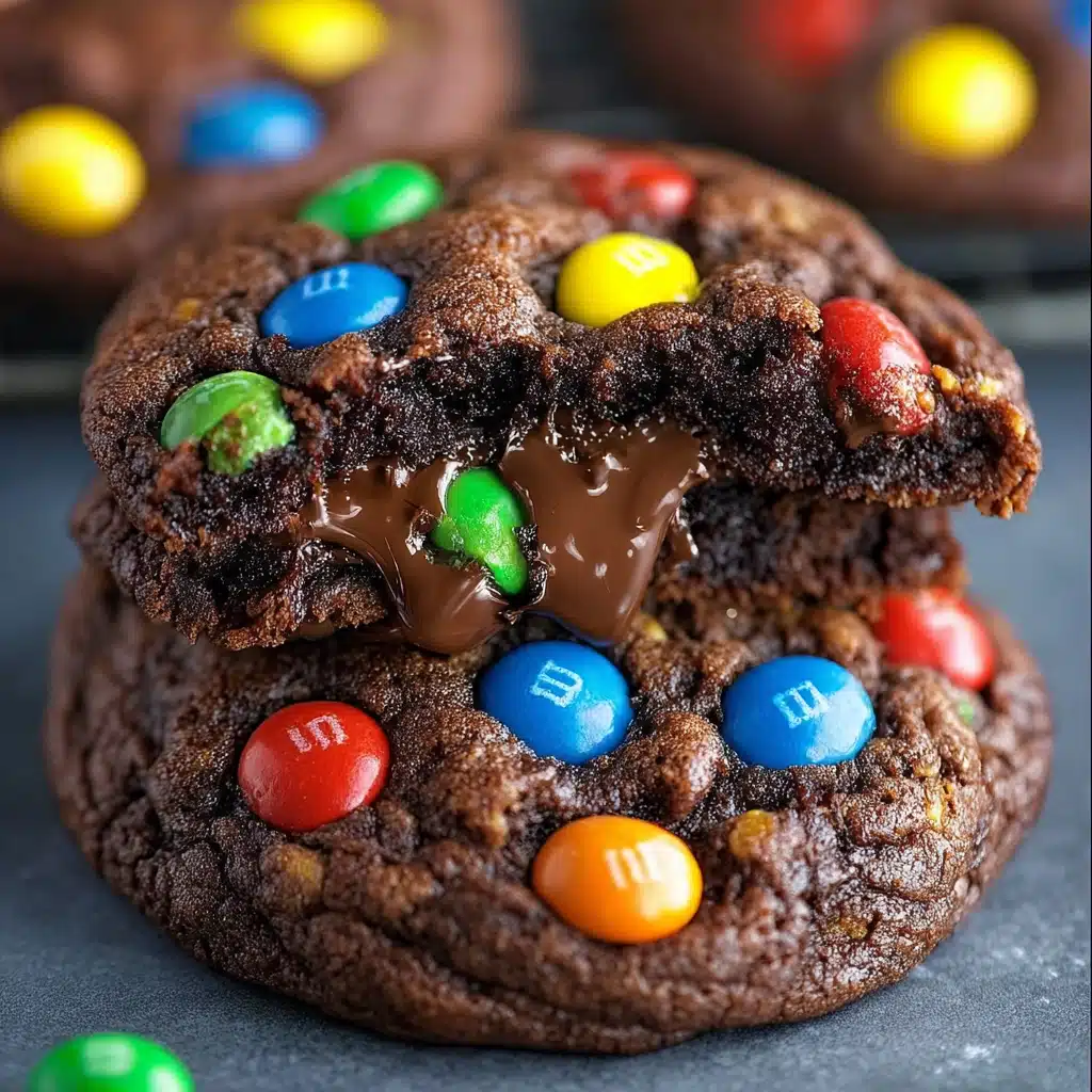 Soft Batch Chocolate Mu0026M Cookies Recipe - Recipe Image