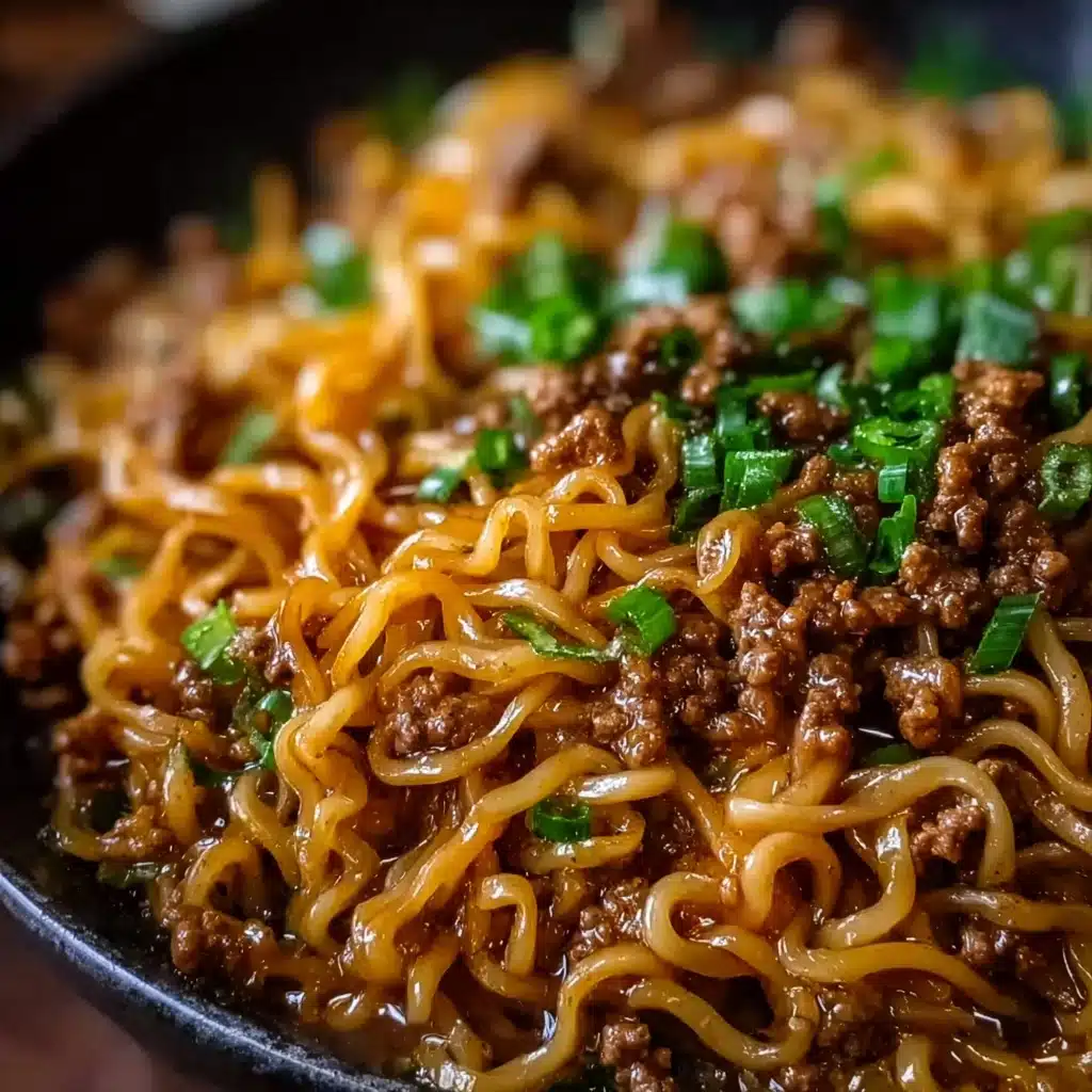 Mongolian Ground Beef Noodles Recipe - Recipe Image