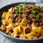Mongolian Ground Beef Noodles Recipe