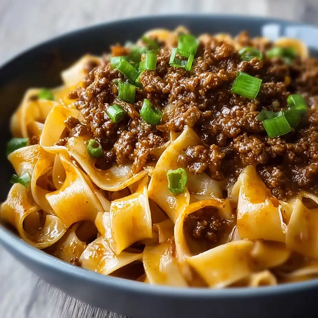 Mongolian Ground Beef Noodles Recipe