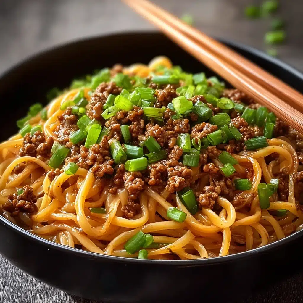 Mongolian Ground Beef Noodles Recipe - Recipe Image