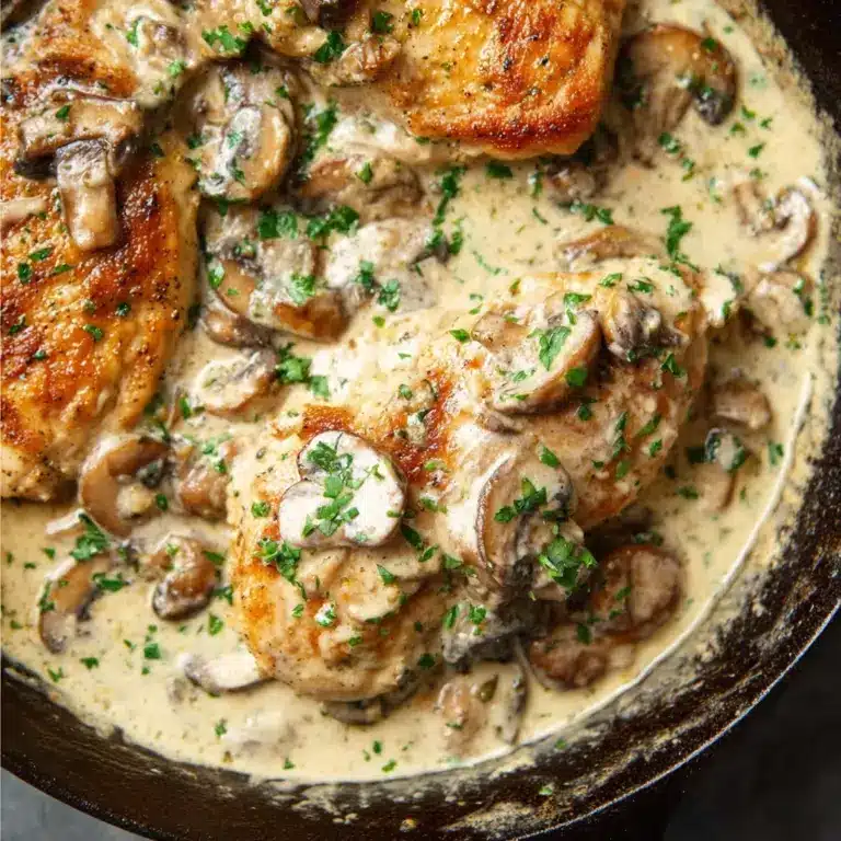 Creamy Garlic Mushroom Chicken Recipe