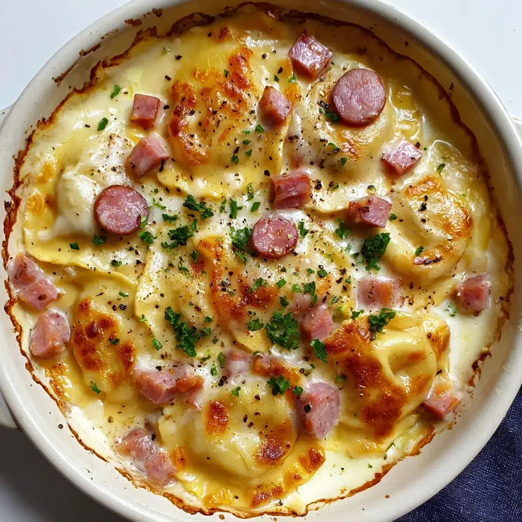 Crockpot Pierogi Casserole with Kielbasa Recipe - Recipe Image