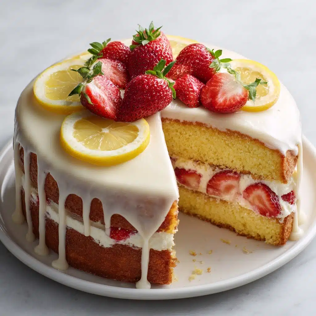 Strawberry Lemonade Buttermilk Cake Recipe - Recipe Image
