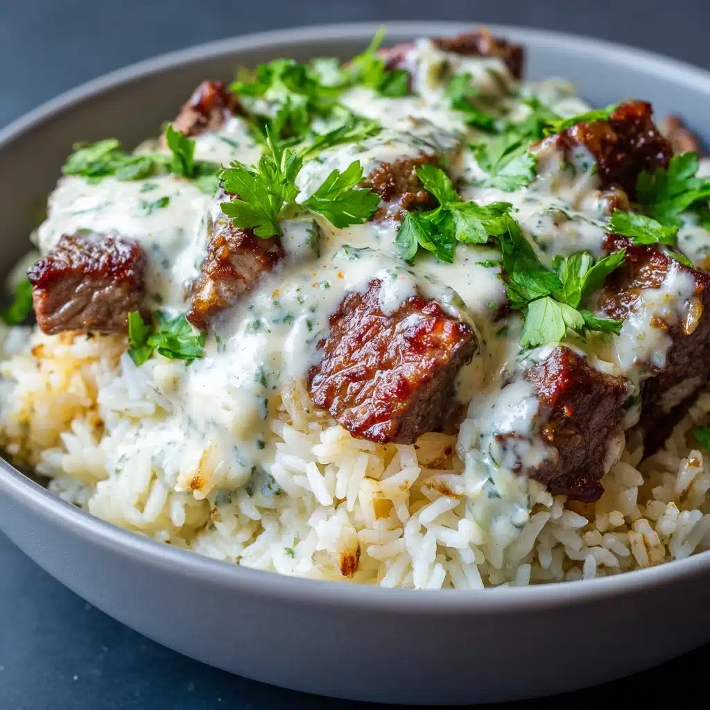 Cheesy Steak & Rice Recipe - Recipe Image