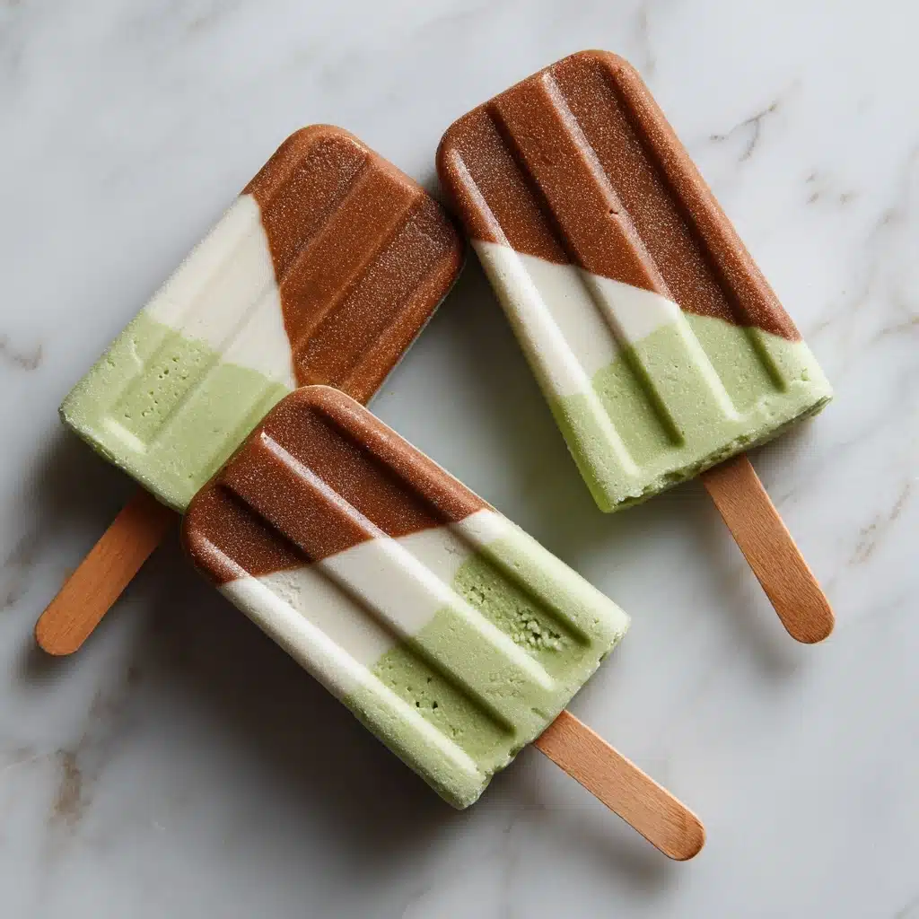 Mint Chocolate Chip Greek Yoghurt Popsicles Recipe - Recipe Image