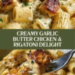 Creamy Garlic Butter Chicken and Rigatoni in Parmesan Sauce Recipe