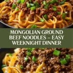 Mongolian Ground Beef Noodles Recipe