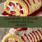 Homemade Strawberry Shortcake Cheesecake Roll Recipe
