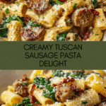 Creamy Tuscan Sausage Pasta Recipe
