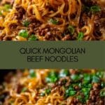 Mongolian Ground Beef Noodles Recipe