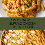 Buffalo Chicken Pasta – One Pot! Recipe