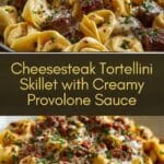 Cheesesteak Tortellini in Rich Provolone Sauce Recipe