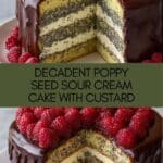 Poppy Seed Sour Cream Cake with Custard Cream Recipe