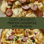 Crockpot Pierogi Casserole with Kielbasa Recipe
