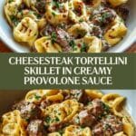Cheesesteak Tortellini in Rich Provolone Sauce Recipe