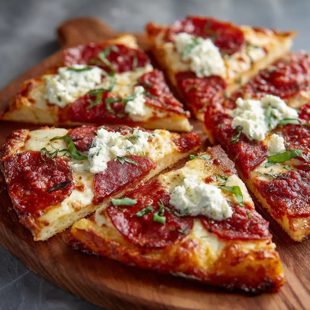 Hot Honey Pepperoni Ricotta Pizza : Sweet and Spicy Recipe - Recipe Image