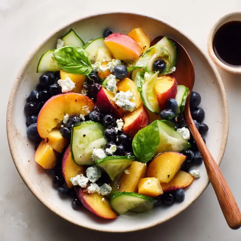 Blueberry Peach Feta Salad Recipe