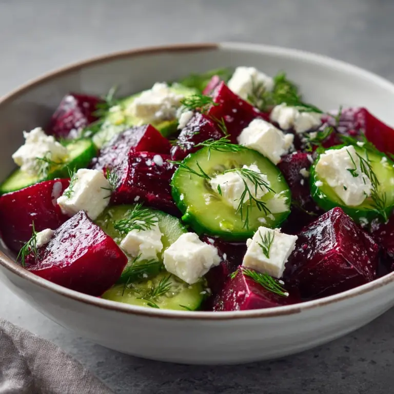 Beet Salad with Feta, Cucumbers, and Dill Recipe