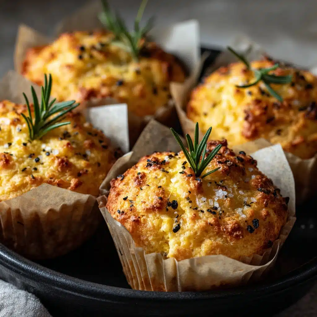 Easy Garlic Rosemary Focaccia Muffins Recipe - Recipe Image