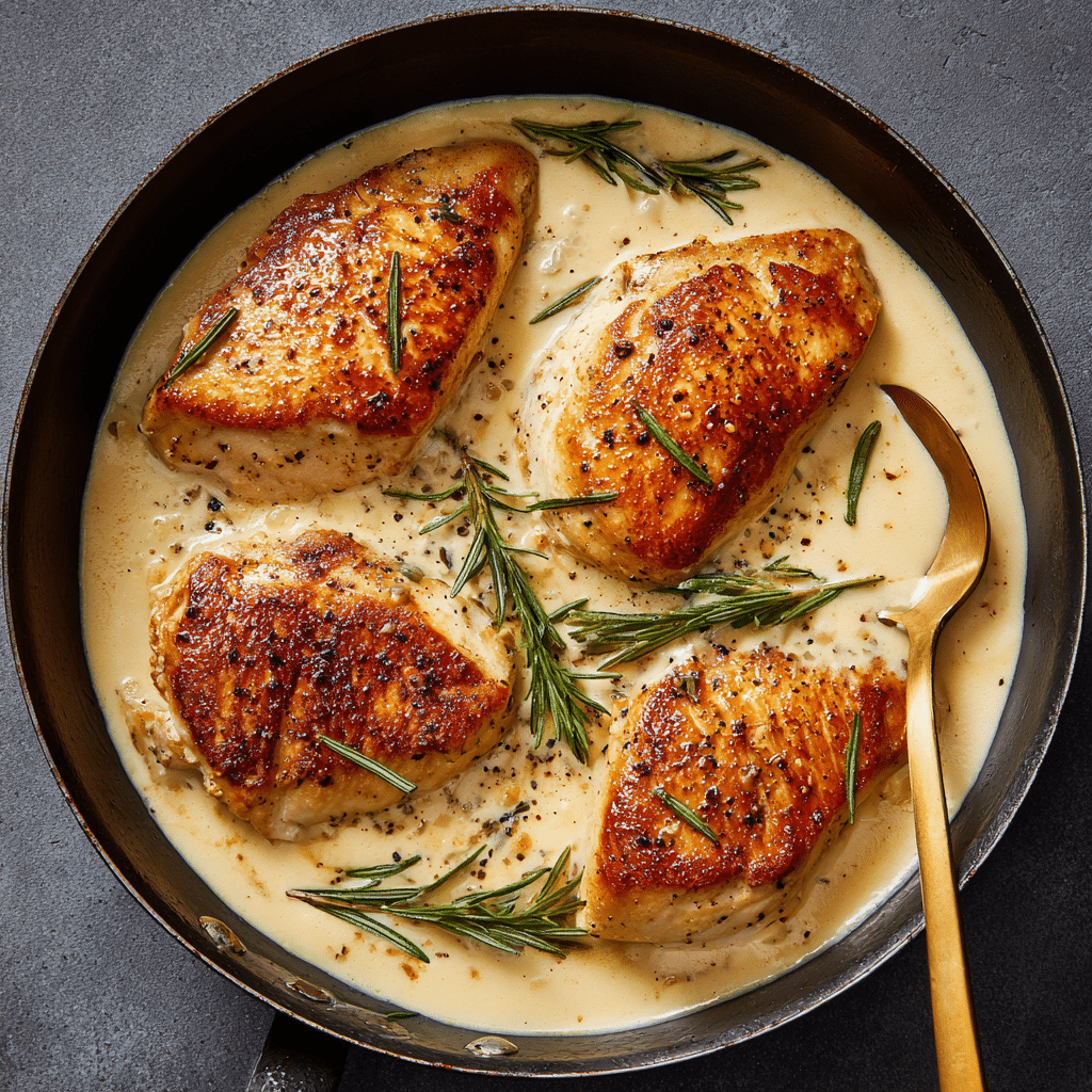 Creamy Dijon Rosemary Chicken Recipe - Recipe Image