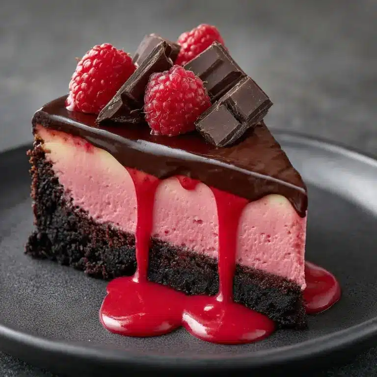 Dark Chocolate Raspberry Cheesecake Made Easy Recipe